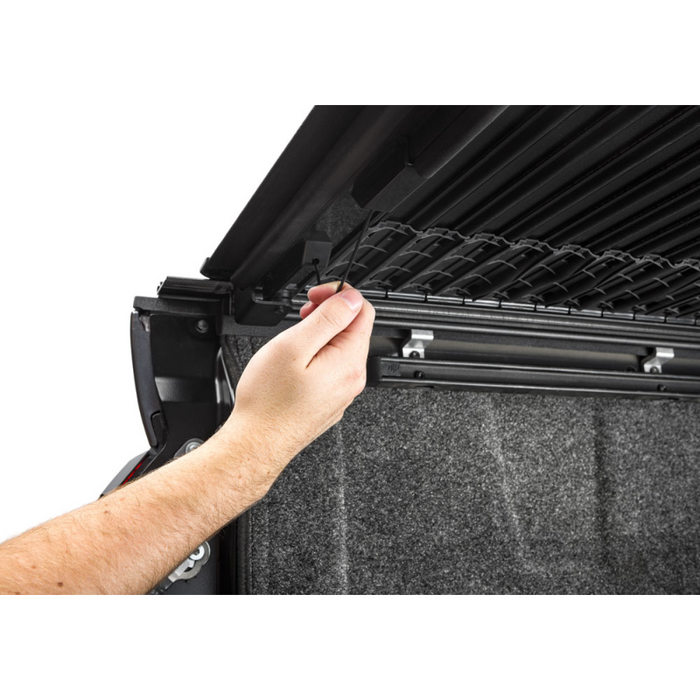 Bak Industries Revolver X4ts Hard Rolling Truck Bed Cover - 2007-2021 Toyota Tundra 5' 6" Bed with Deck Rail System without Trail Special Edition Storage Boxes Model 80409TRK