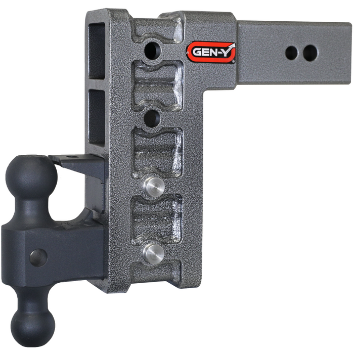 Gen-Y MEGA-DUTY 3" Shank 9" Drop 3.5K TW 32K Hitch with Dual-Ball & Pintle Lock Model GH-1724