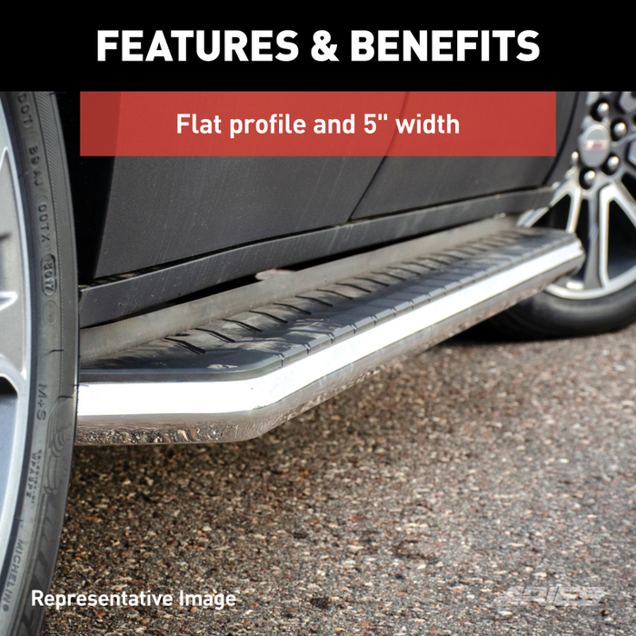 ARIES AeroTread 5" x 73" Polished Stainless Running Boards Model 2051022