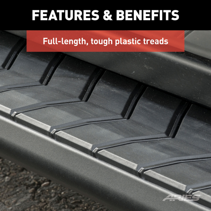 ARIES AeroTread 5" x 70" Black Stainless Running Boards (No Brackets) Model 2051970