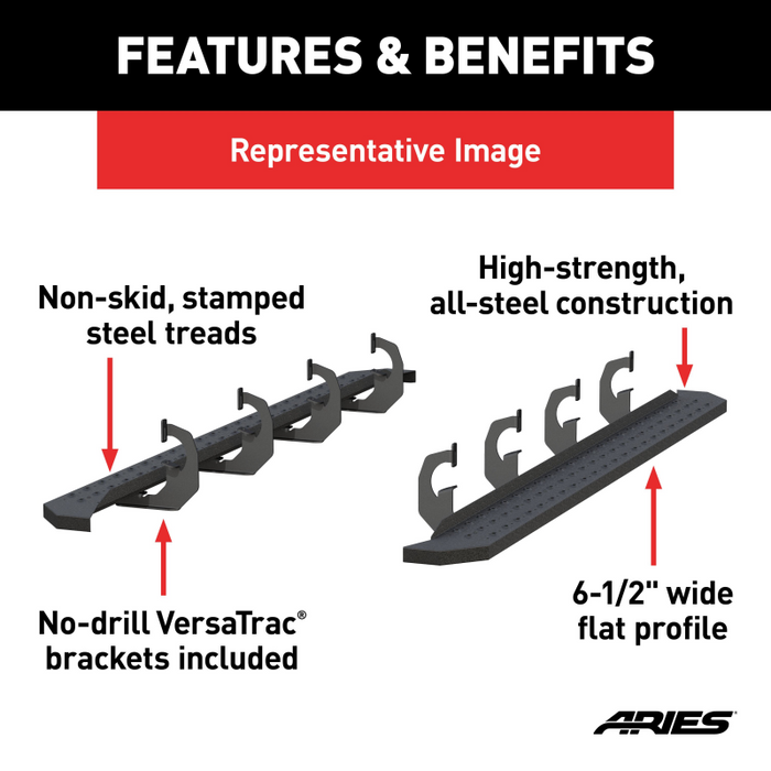 ARIES RidgeStep 6-1/2" x 91" Running Boards Model 2055512