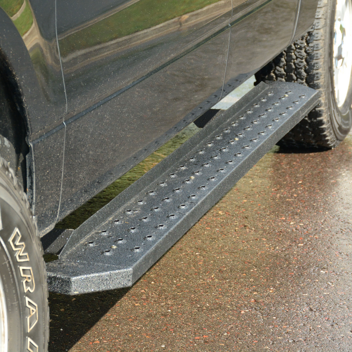 ARIES RidgeStep 6-1/2" x 53" Black Steel Running Boards Model 2055516