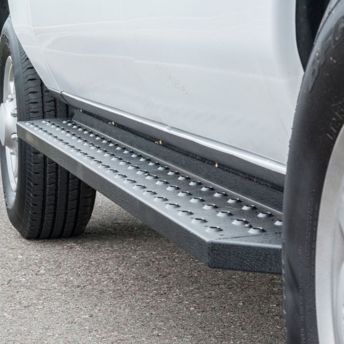 ARIES RidgeStep 6-1/2" x 96", 36" Black Steel Running Boards Model 2055537
