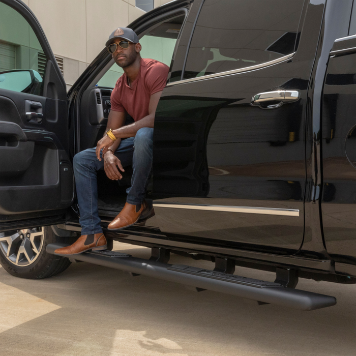 ARIES AscentStep 5-1/2" x 85" Black Steel Running Boards (No Brackets) Model 2057985