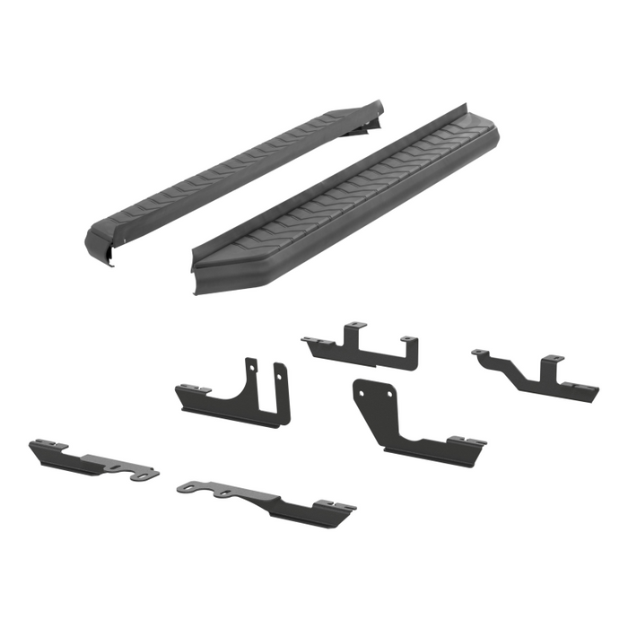 ARIES AeroTread 5" x 76" Black Stainless Running Boards, Select Traverse, Acadia Model 2061020