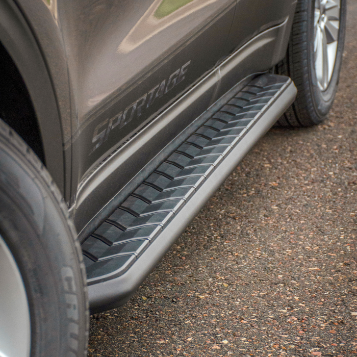 ARIES AeroTread 5" x 76" Black Stainless Running Boards Model 2061030