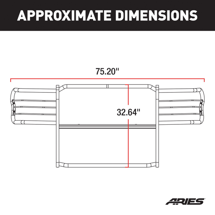 ARIES Polished Stainless Grille Guard, Select Toyota 4Runner Model 2066-2