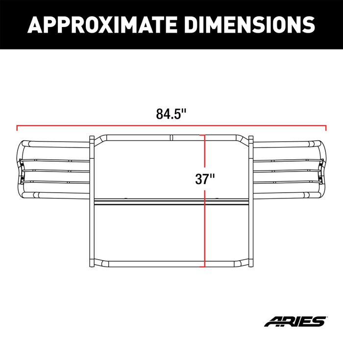 ARIES Polished Stainless Grille Guard, Select Toyota Tundra Model 2069-2