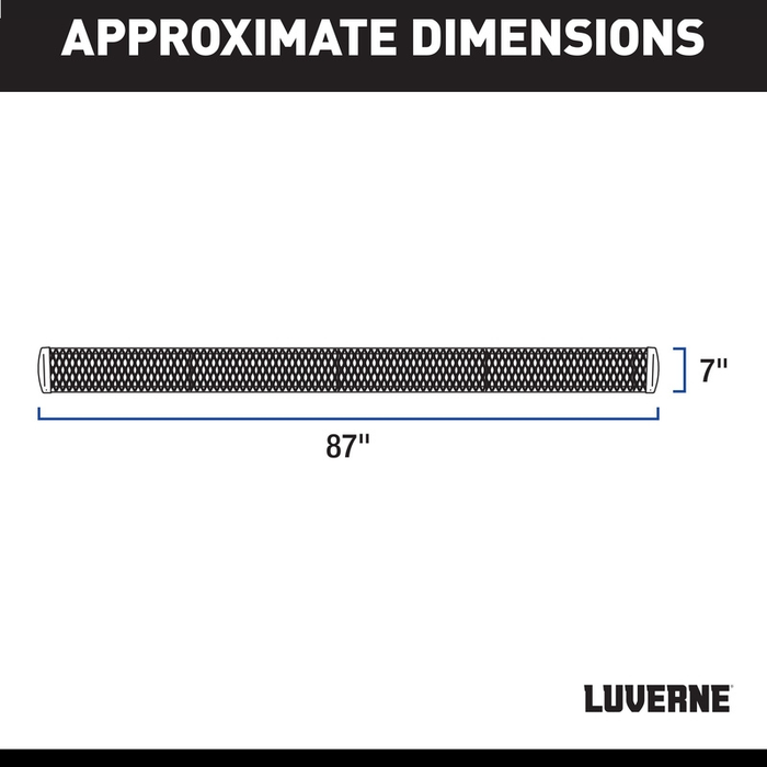 Luverne Grip Step 7" x 88" Black Aluminum Running Boards, Select Ford Super Duty Model 415088-401734