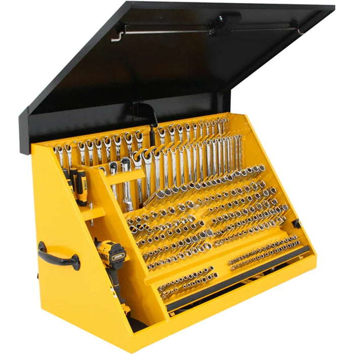 Montezuma 36 x 17 In. Steel Triangle® Toolbox Yellow/Black Top Mount Toolbox DXTB36BY