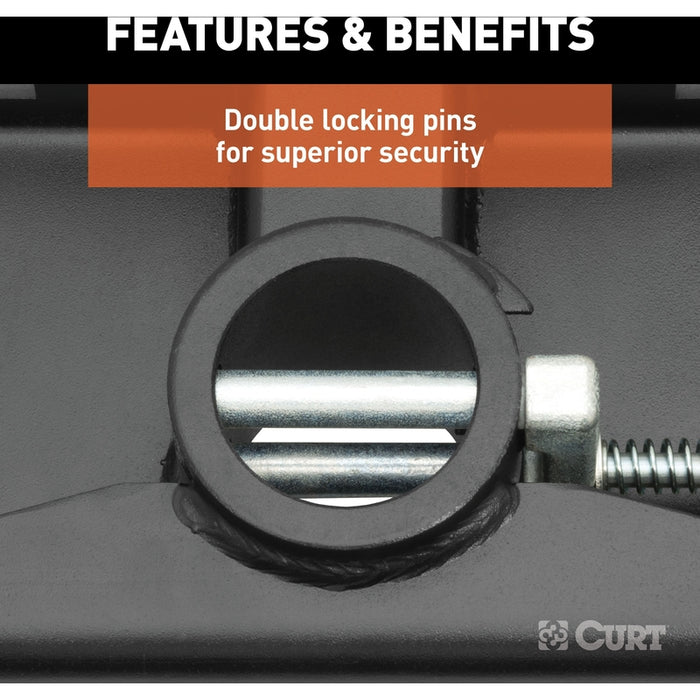 CURT Double Lock Gooseneck Hitch, 2-5/16-Inch Flip-Over Ball 30K, Fits Select Ford F-150, F-250 Model 60722