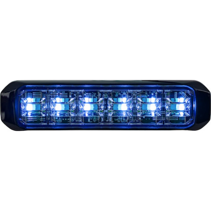 Buyers Products 5 Inch Wide Angle Tri-Color LED Amber/Blue/Clear Strobe Light Model 8891828