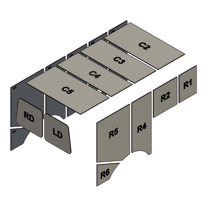 AutoPly Interior Insulation Kit for Chevy Express & GMC Savana 135" Wheelbase - R2 (.5") Model 2135