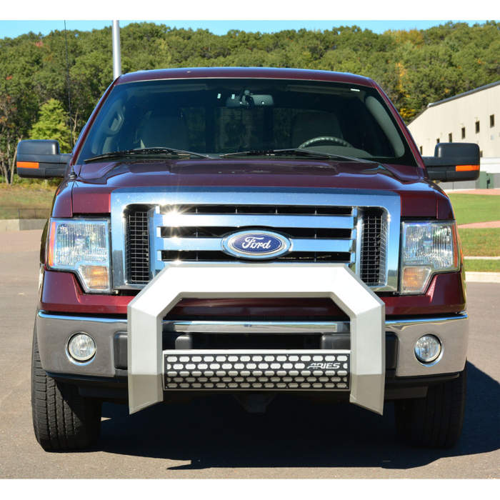 ARIES AdvantEDGE 5-1/2" Chrome Aluminum Bull Bar, Select Ford F250, F350, F450, F550 Model 2153002