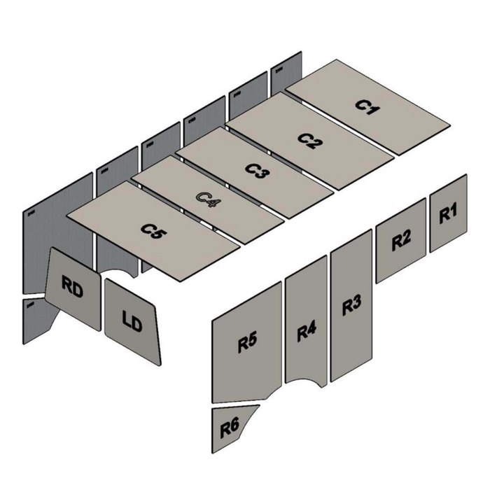 AutoPly Interior Insulation Kit for Chevy Express & GMC Savana 155" Wheelbase - R4 (1") Model 2155-1