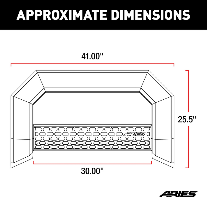 ARIES AdvantEDGE 5-1/2" Black Aluminum Bull Bar, Select Dodge, Ram 1500 Model 2165000