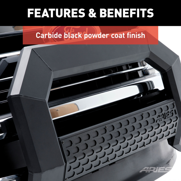 ARIES AdvantEDGE 5-1/2" Black Aluminum Bull Bar, Select Ram 1500 New Body Model 2165002