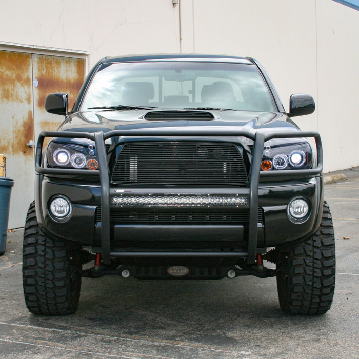 ARIES Pro Series Black Steel Grille Guard with Light Bar, Fits Select Toyota Tacoma Model 2170001