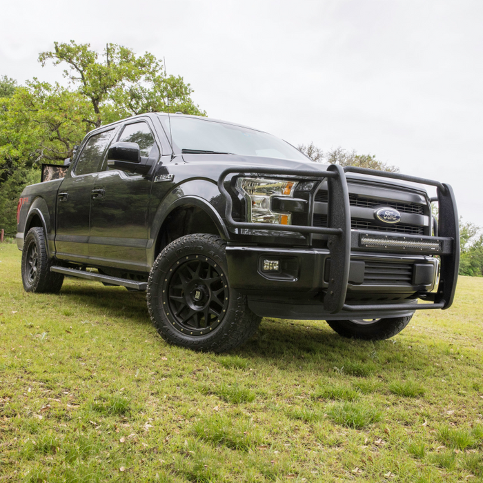 ARIES Pro Series Black Steel Grille Guard with Light Bar, Fits Select Ford F-150 Model 2170012
