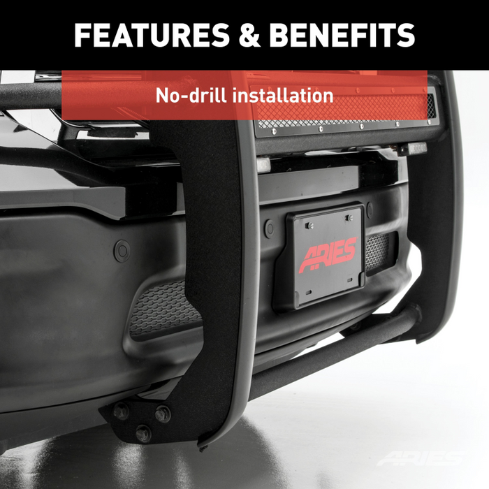 ARIES Pro Series Black Steel Grille Guard with Light Bar, Fits Select Toyota 4Runner Model 2170034