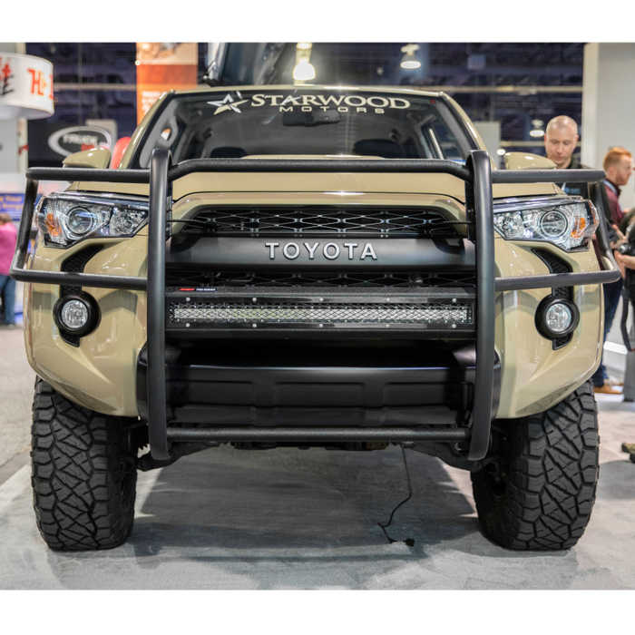 ARIES Pro Series Black Steel Grille Guard with Light Bar, Fits Select Toyota 4Runner Model 2170034