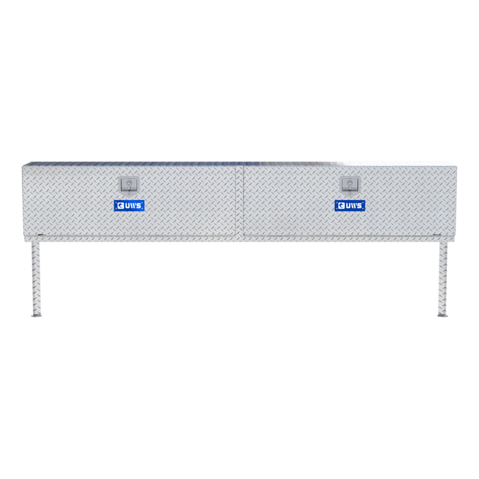 UWS Bright Aluminum 96" Double-Door Topside Truck Tool Box Model TBTS-96