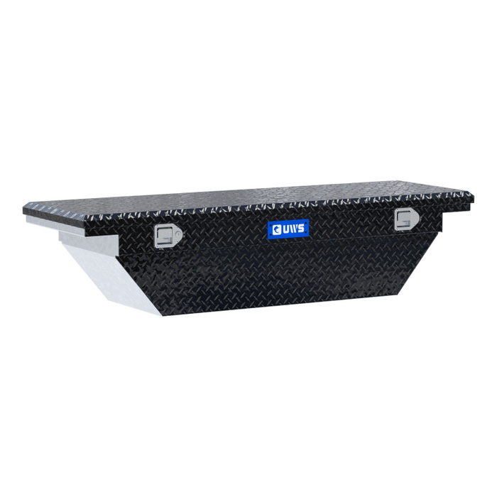 UWS 63" Angled Truck Tool  Box - Low Profile Model TBS-63-A-LP-BLK