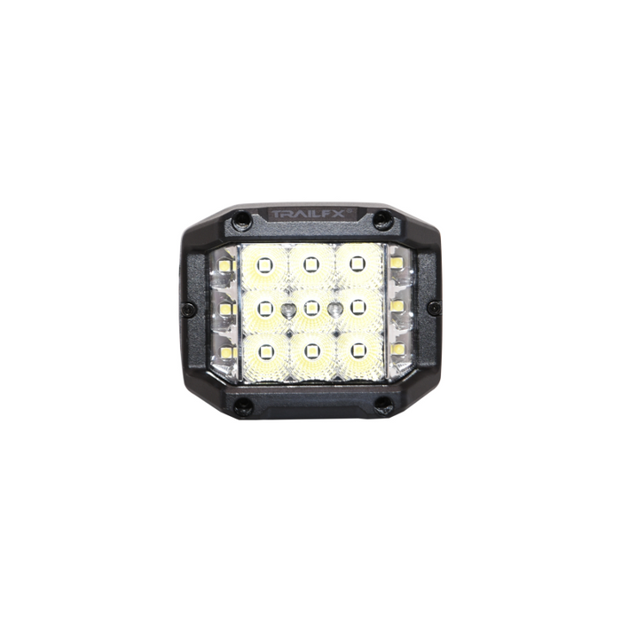 TrailFX Square Pod Side Shooter 15X5W LED Flood Pair Model PODSIDEFPR