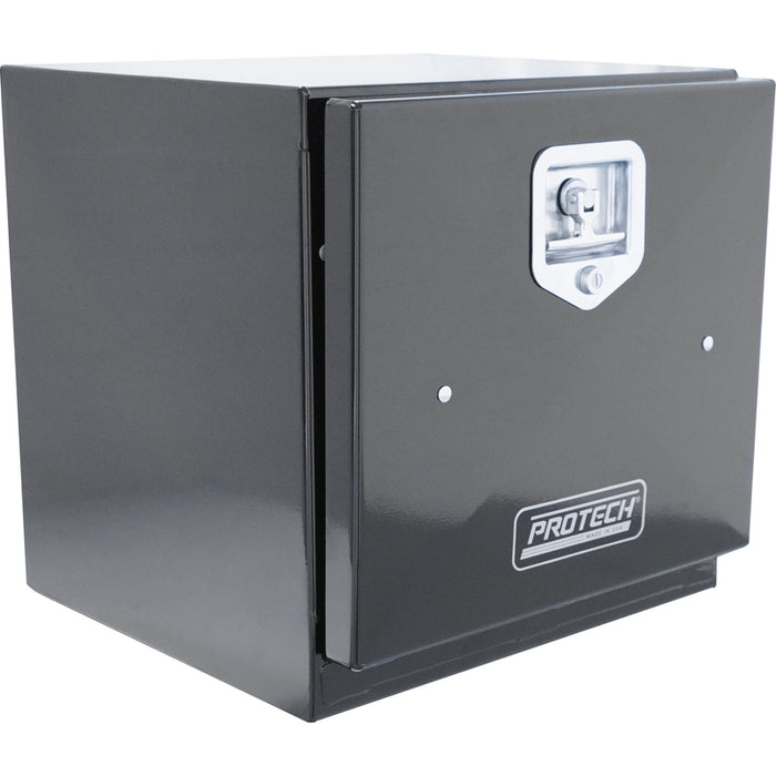 ProTech Underbody/Top Mount Box 18X18X18 w/ Single Drop Door Style Gloss Black Steel Model 22-2018B-GB