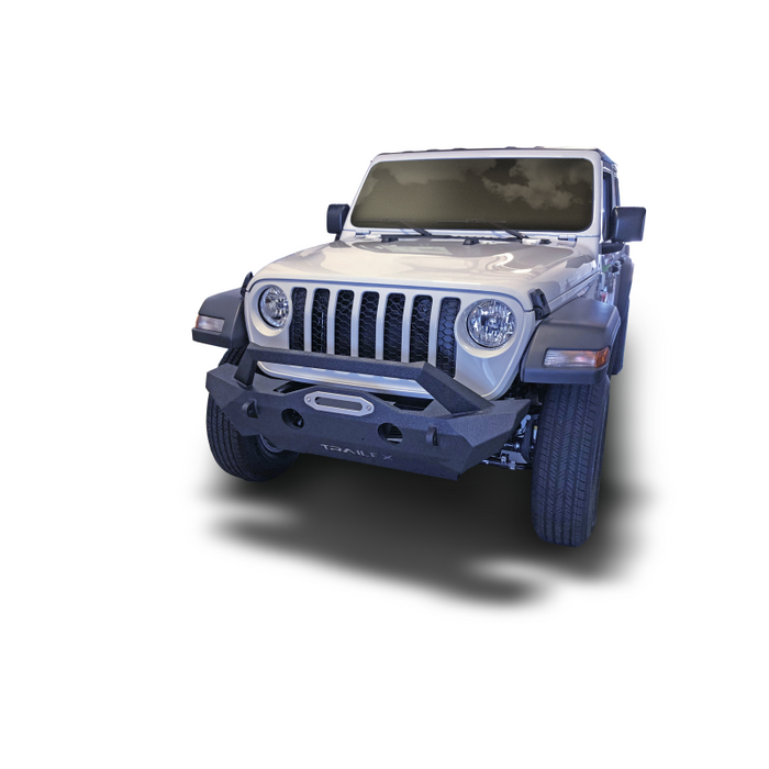 TrailFX Front Bumper w/ Skid Plate w/ Winch Mount Model JL08T