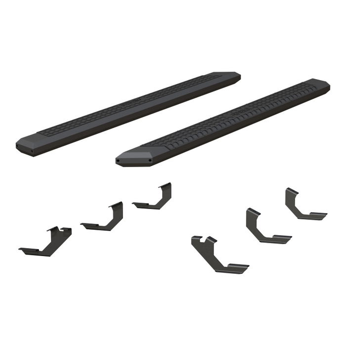 ARIES AdvantEDGE 5-1/2" x 85" Black Aluminum Running Boards Model 2556023