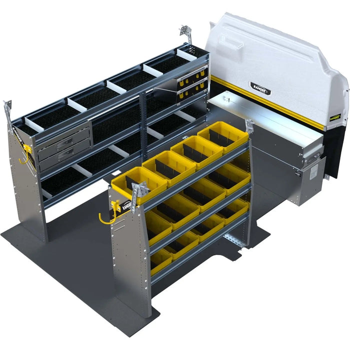Ranger Design Aluminum Van Shelving Package for Ford Transit Low Roof 130" & 148" Wheelbase Model FTL-27