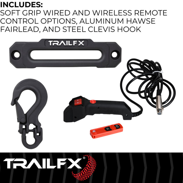 TrailFX REFLEX 2.0 Winch 9500LB Synthetic Rope Model WRS295B