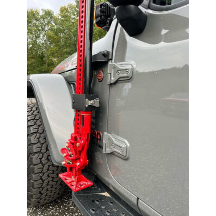 Go Rhino Exterior Hi-Lift Jack Mount with Clamp for Jeep Wrangler JL, JLU, Gladiator JT Model 701011T