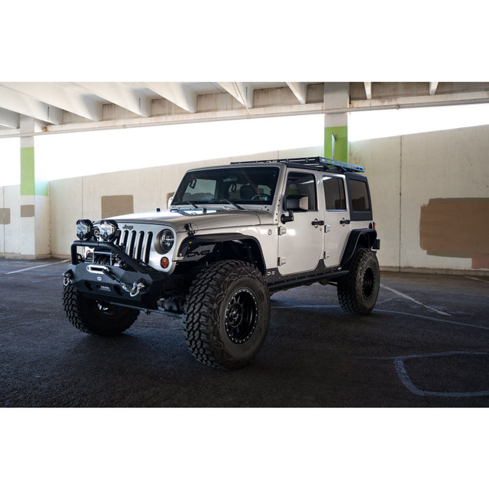 DV8 Offroad 2007-2018 Jeep Wrangler JKU 4-Door Short Roof Rack Model RRJK-04