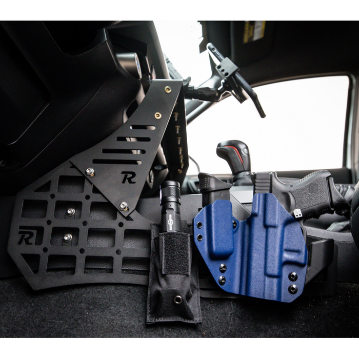 Rago Fabrication 2016-2023 3rd Gen Toyota Tacoma Center Console Molle Storage Panel Model R1619TTAUCCMP