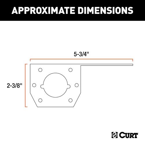 CURT Vehicle-Side Trailer Wiring Harness Mounting Bracket for 4-Way or 6-Way Round Model 58210