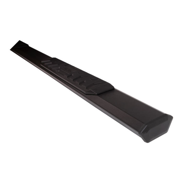 TrailFX 4.5" Hexagonal Straight A4 Step Nerf Bars W/ Step Pads Powder Coat Black Aluminum Model AL4017B