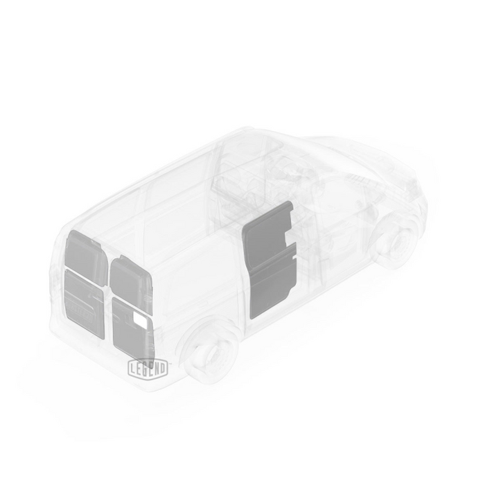LEGEND EconoLite Door Liner ONLY - Dual Doors Mercedes Metris 135" Extended Wheelbase Cargo Van Low Roof - Textured Grey Model 07M05-20.2