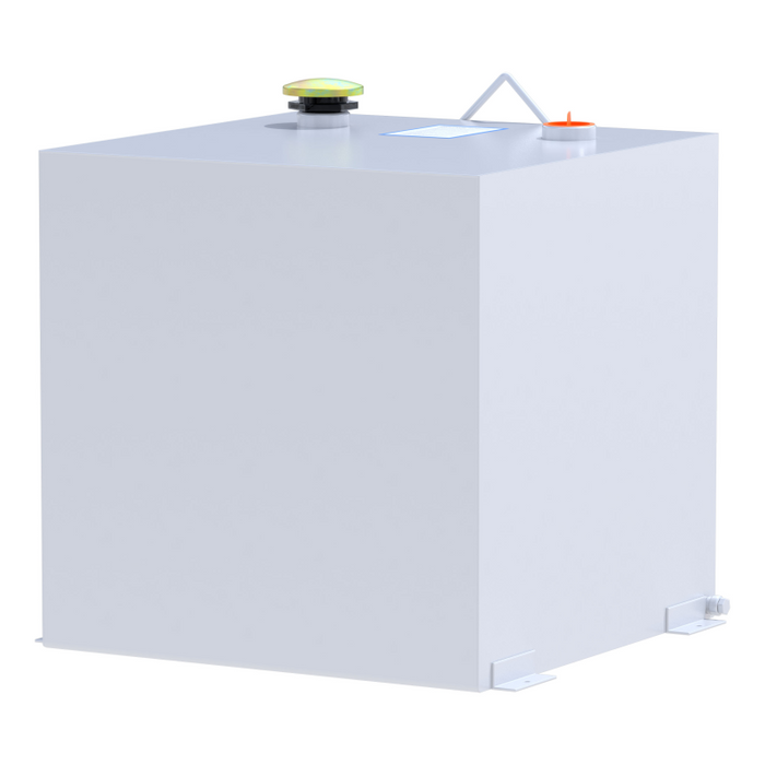 UWS White 53-Gallon Rectangle Steel Transfer Tank Model ST-53-R-W