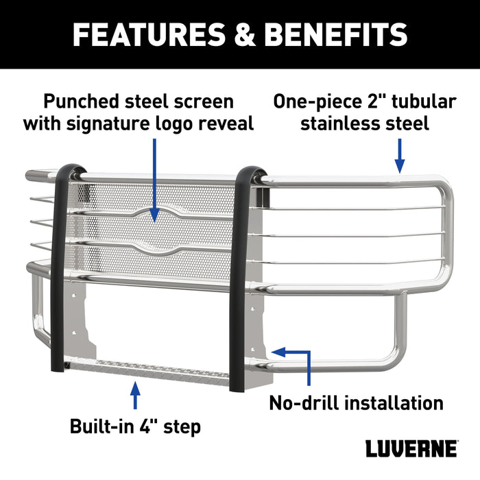 Luverne Prowler Max Polished Stainless Grille Guard Select Silverado Sierra 1500 Model 310713-320710