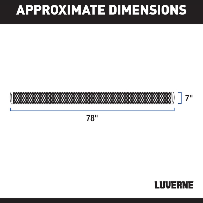 Luverne Grip Step 7" x 78" Black Aluminum Running Boards, Select Ford Super Duty Model 415078-401734