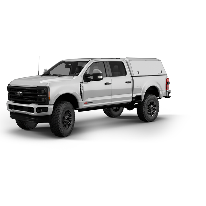 SmartCap OEM White Truck Bed Cap EDGE Commercial Series w/ Vertical Locks Model EC0336-WN