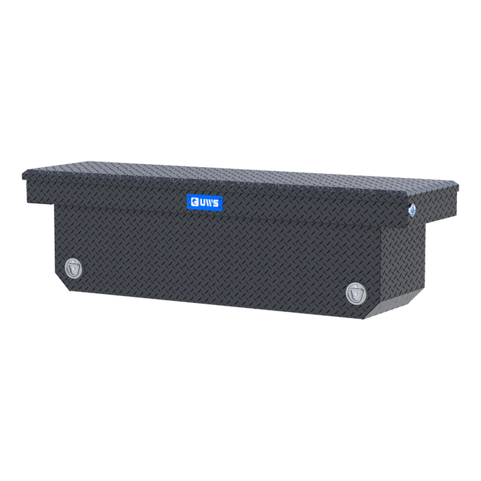 UWS 72" Matte Black Deep Angled Push Button Crossover Truck Tool Box Model TBSD-72-A-PB-MB