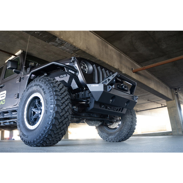 DV8 Offroad 2018=2025 Jeep Wrangler JL JL , Gladiator JT Front Bumper Sway-Bar Disconnect Motor Skid Plate Model SPJL-02