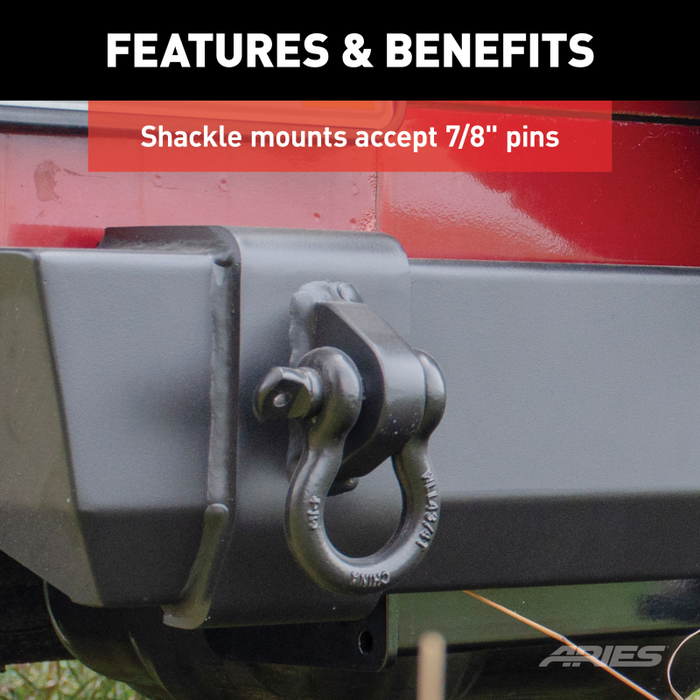 ARIES TrailCrusher Jeep Wrangler TJ Steel Rear Bumper, 9.5K Model 2157001