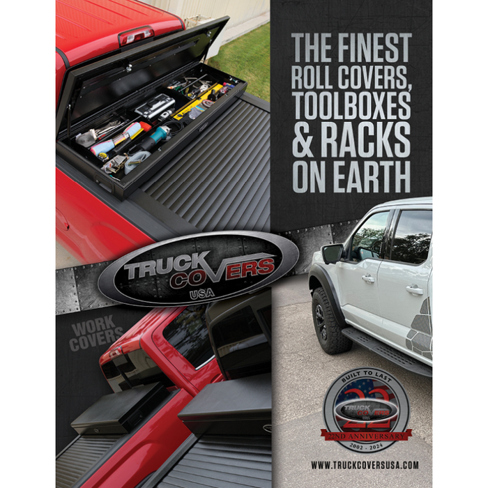 Truck Covers USA American Work Cover - Full Size Toolbox and Hard Rectractable Roll-up Combination Model CRT201