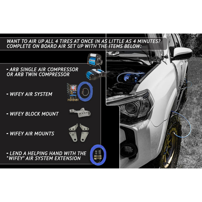 Rago Fabrication 2010-2023 5th Gen Toyota 4Runner Air Compressor Mount Model R1418TT4RARB