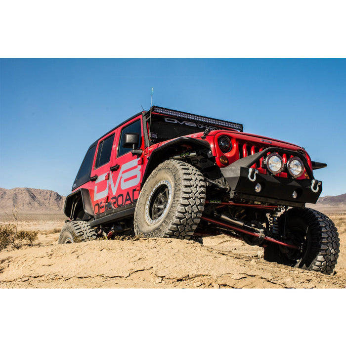 DV8 Offroad 2007-2018 Jeep Wrangler JK JKU Wide Fender Flares Front and Rear Model FENDB-02