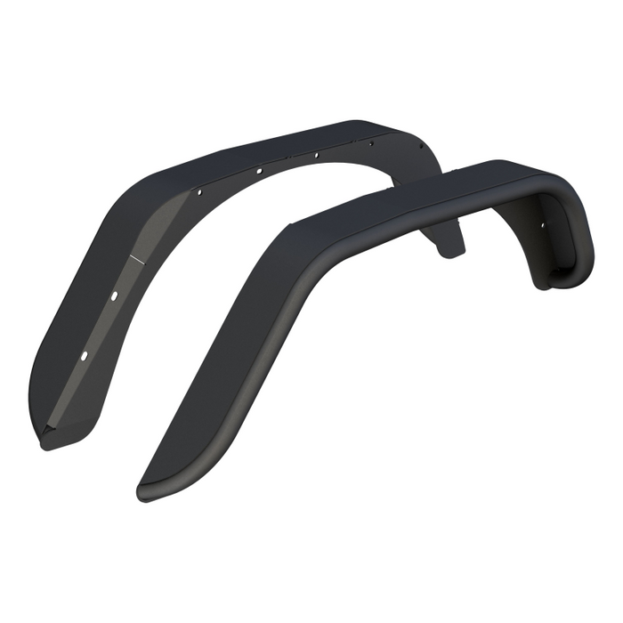 ARIES Jeep Wrangler JK Smooth Black Aluminum Rear Fender Flares Model 2500211
